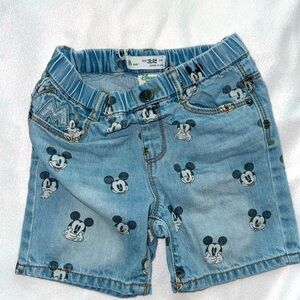 Zara Mickey denim shorts size 18-24